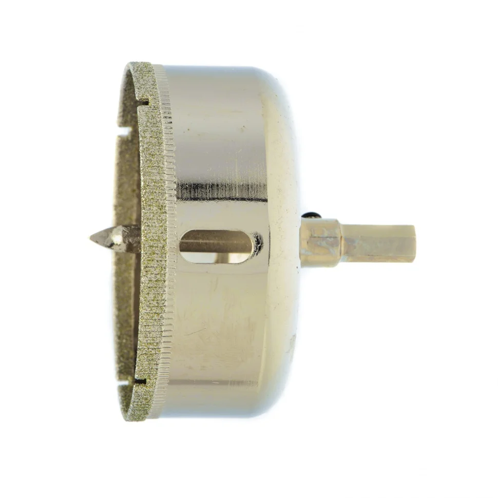 Сибртех Сверло по керамической плитке и стеклу, 68 х 55 мм, шестигранный хвостовик, с центрующим сверлом 72726