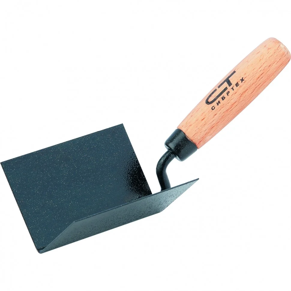 Сибртех Кельма угловая, 110 х 75 х 75 мм, стальная, для внутренних углов, буковая ручка 86309