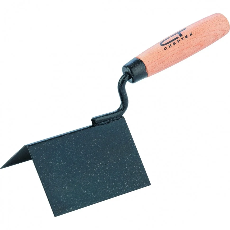 Сибртех Кельма угловая, 110 х 75 х 75 мм, стальная, для внешних углов, буковая ручка 86313