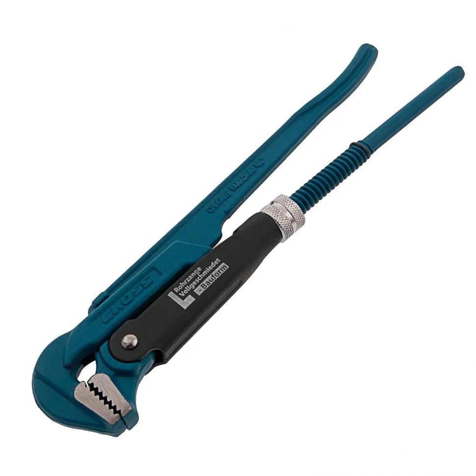 Gross Ключ трубный рычажный 3/4, №0, цельнокованый, CrV, тип "L" 15600