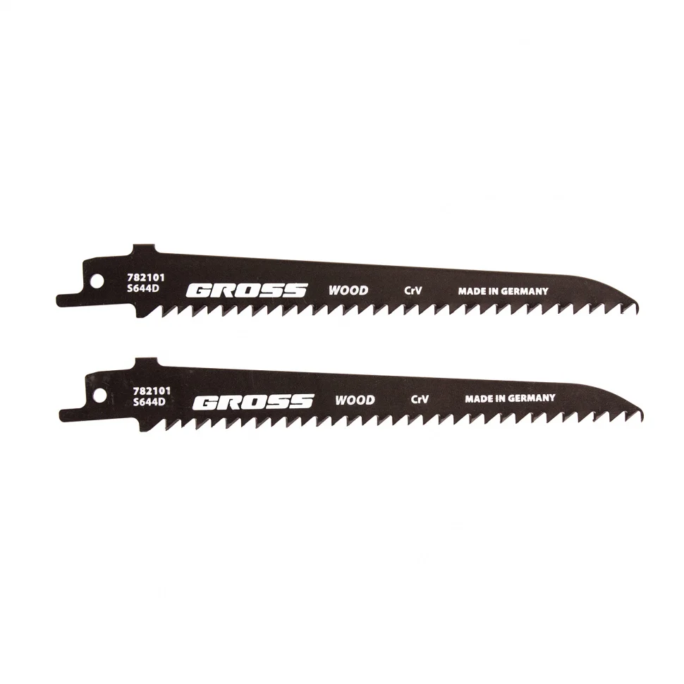 Gross Полотна по дереву для сабельной пилы 4011 - S644D, 130 x 4.2 мм, фигурный рез, 2 шт. 782101