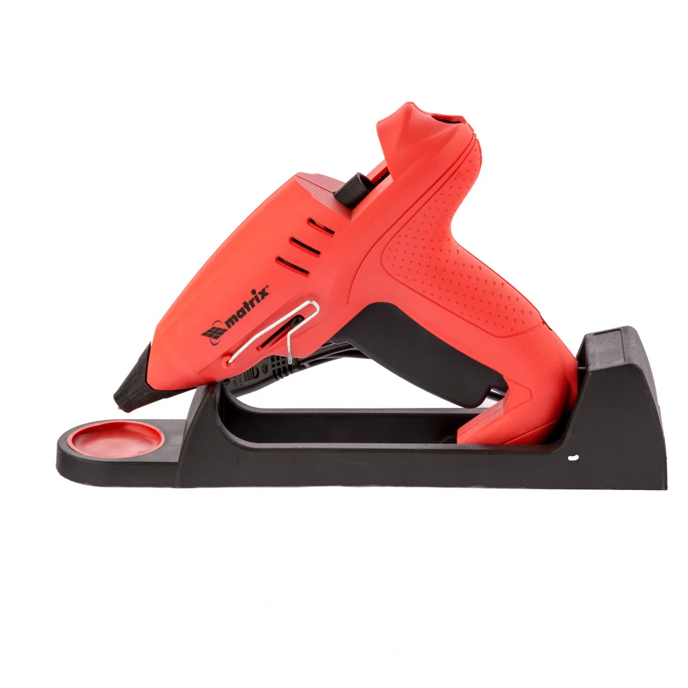 Matrix Клеевой пистолет 11 мм, подставка, кейс, 20 (160) Вт, 16 г/мин, регулятор 150-200° 93015