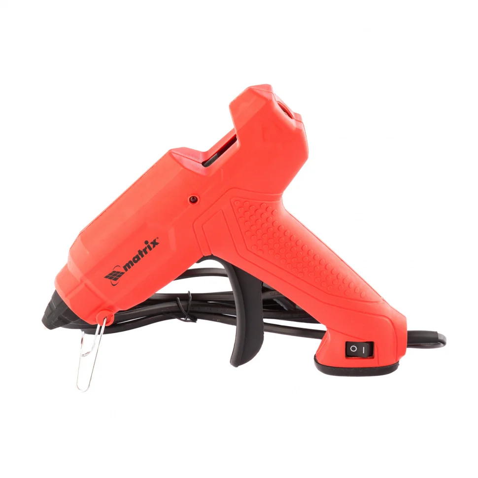 Matrix Клеевой пистолет, 11 мм, 30 (160) Вт, 18 г/мин, выключатель и индикатор напряжения 93006