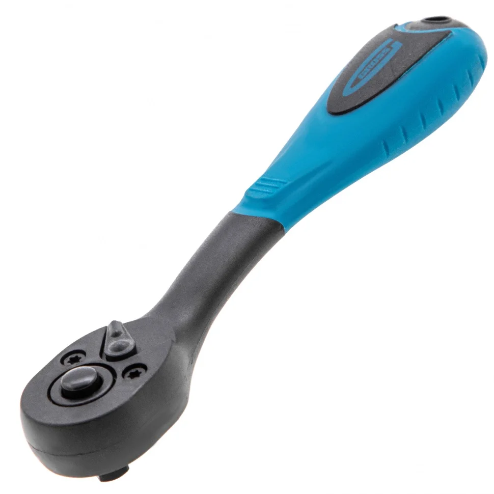 Gross Ключ-трещотка 1/4, 72 зуба, Comfort, с быстрым сбросом, CrV, двухкомпонентная рукоятка 14086