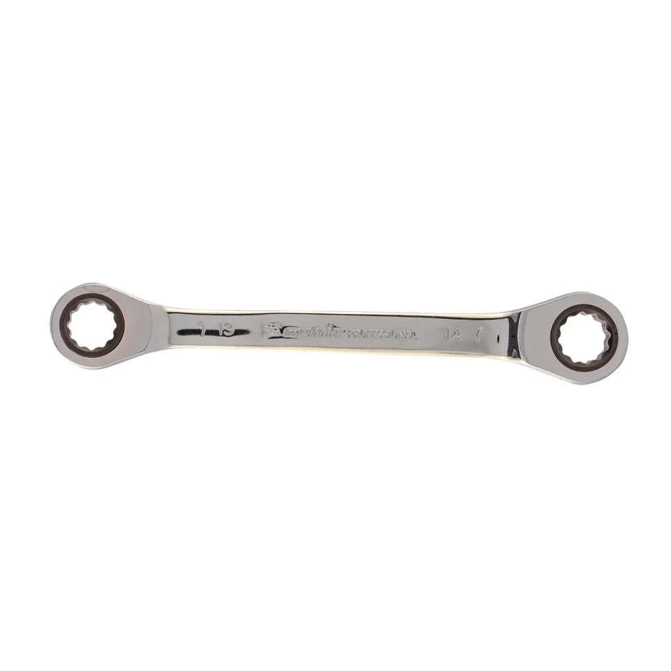 Matrix Ключ накидной трещоточный, 13 x 14 мм, CrV, зеркальный хром 14506