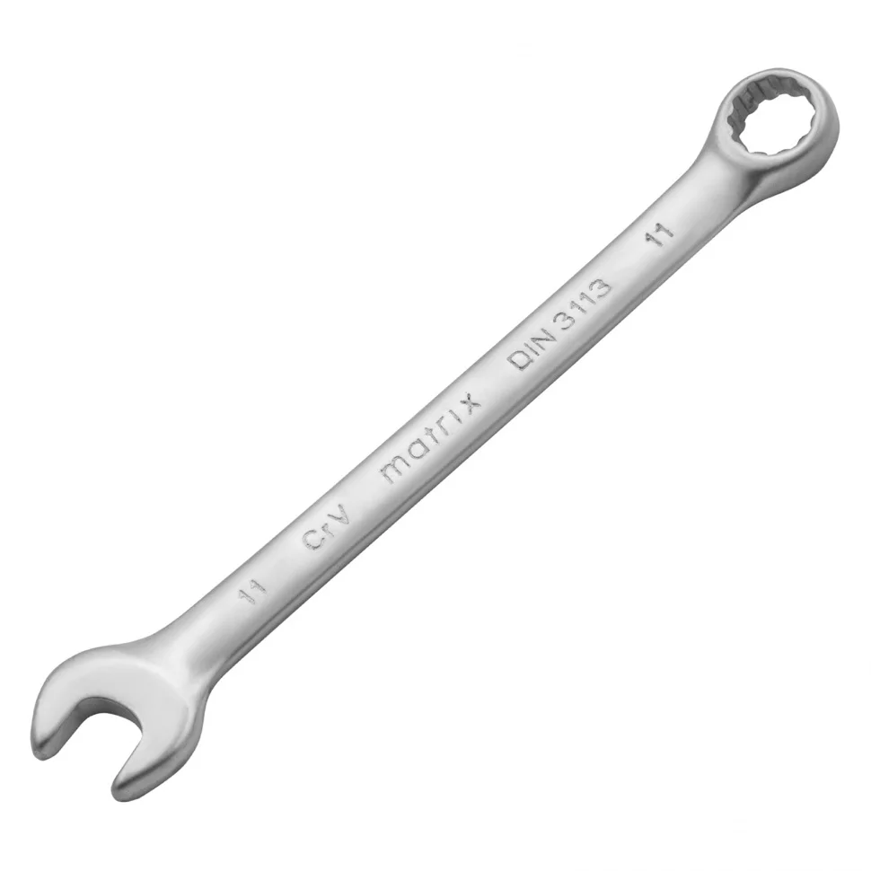 Matrix Ключ комбинированный, 11 мм, CrV, матовый хром 15107