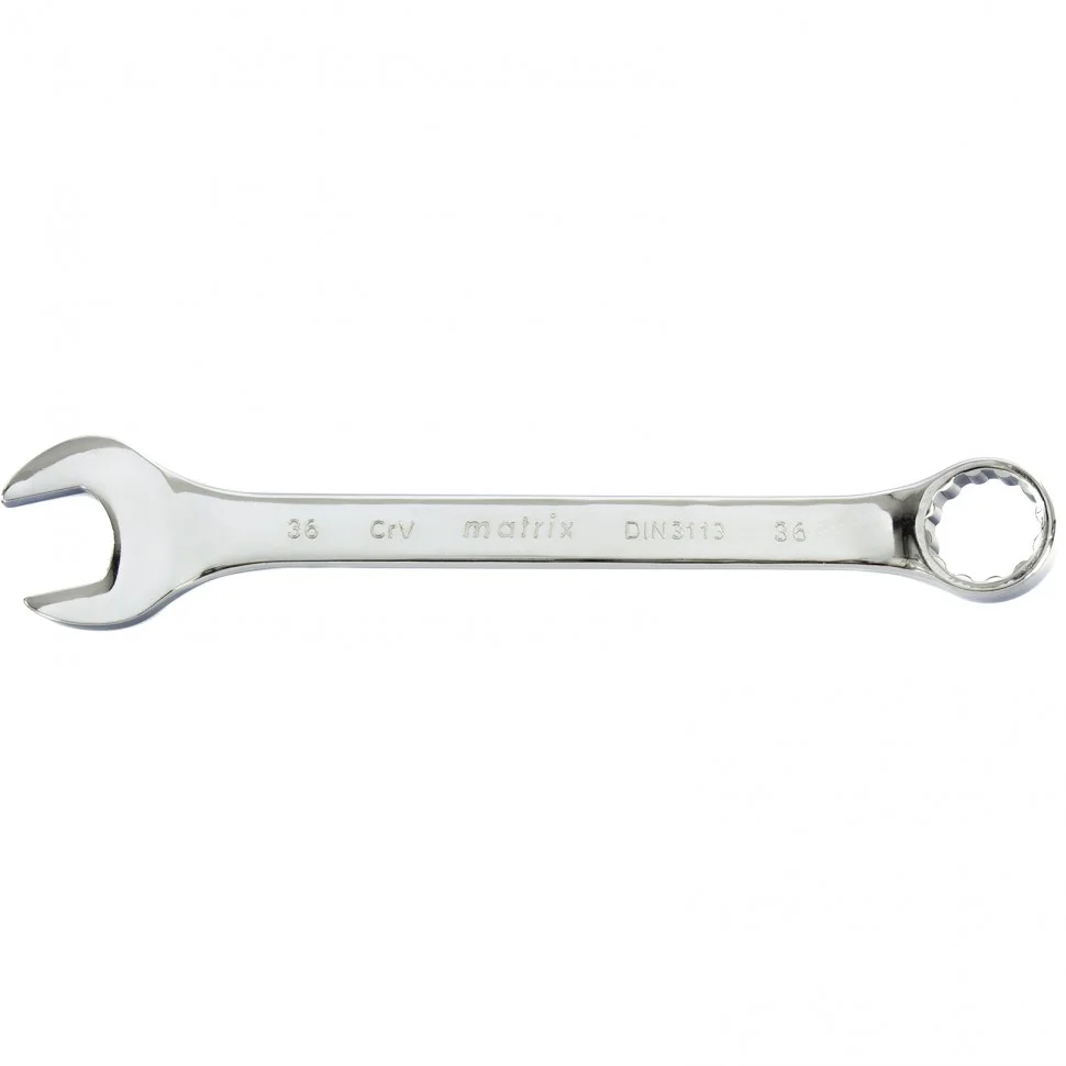 Matrix Ключ комбинированный, 36 мм, CrV, полированный хром 15175