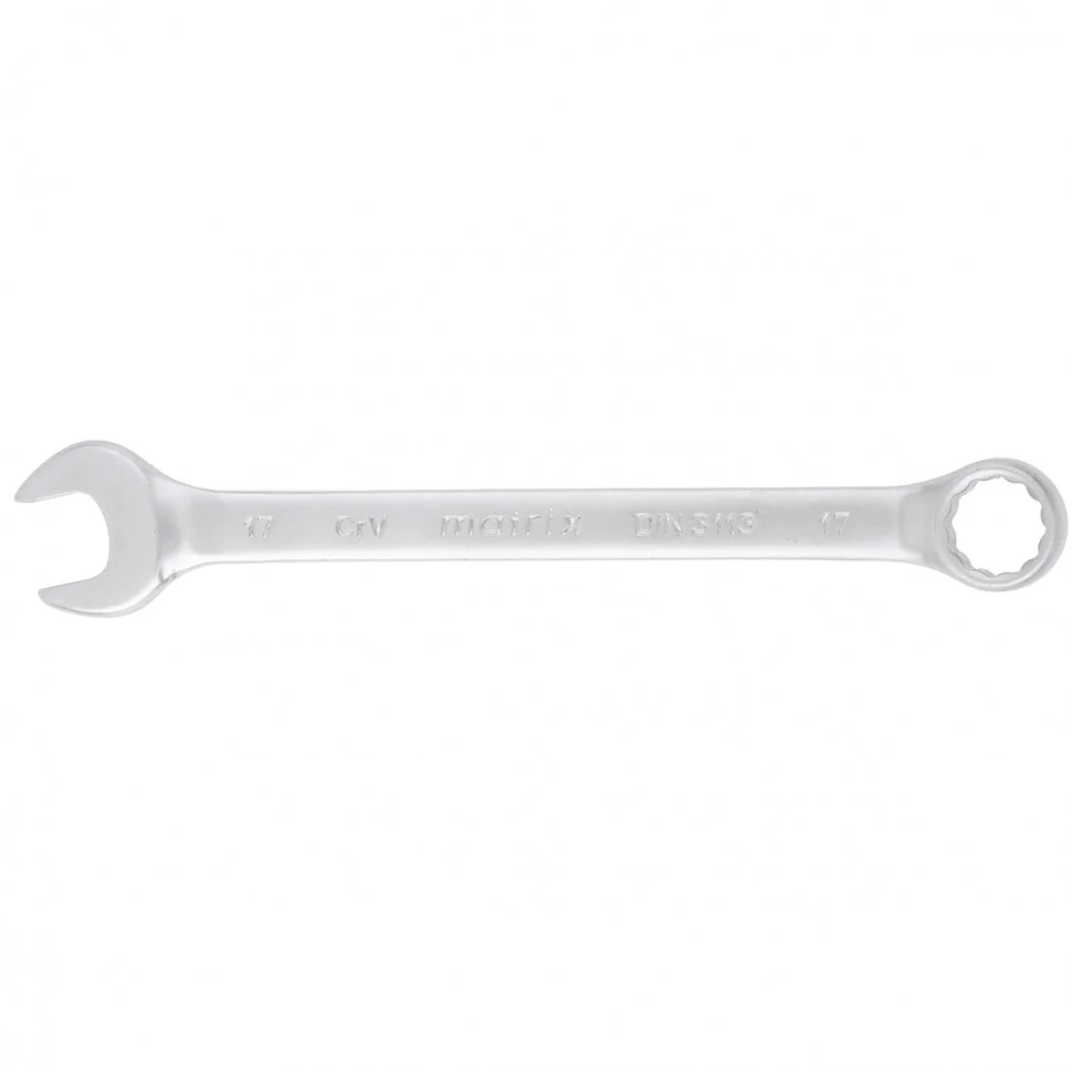 Matrix Ключ комбинированный, 17 мм, CrV, матовый хром 15113