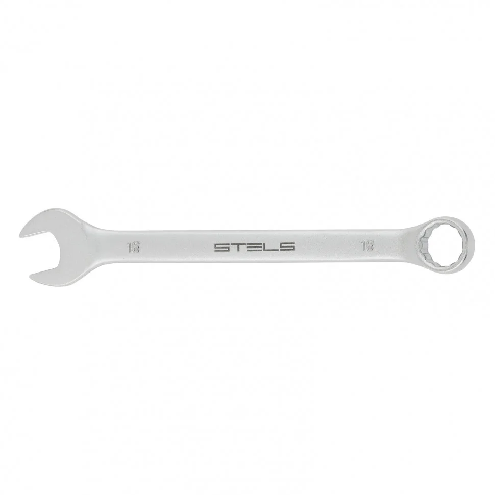 Stels Ключ комбинированный, 16 мм, CrV, матовый хром 15221