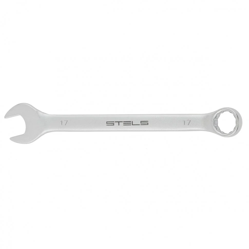 Stels Ключ комбинированный, 17 мм, CrV, матовый хром 15213