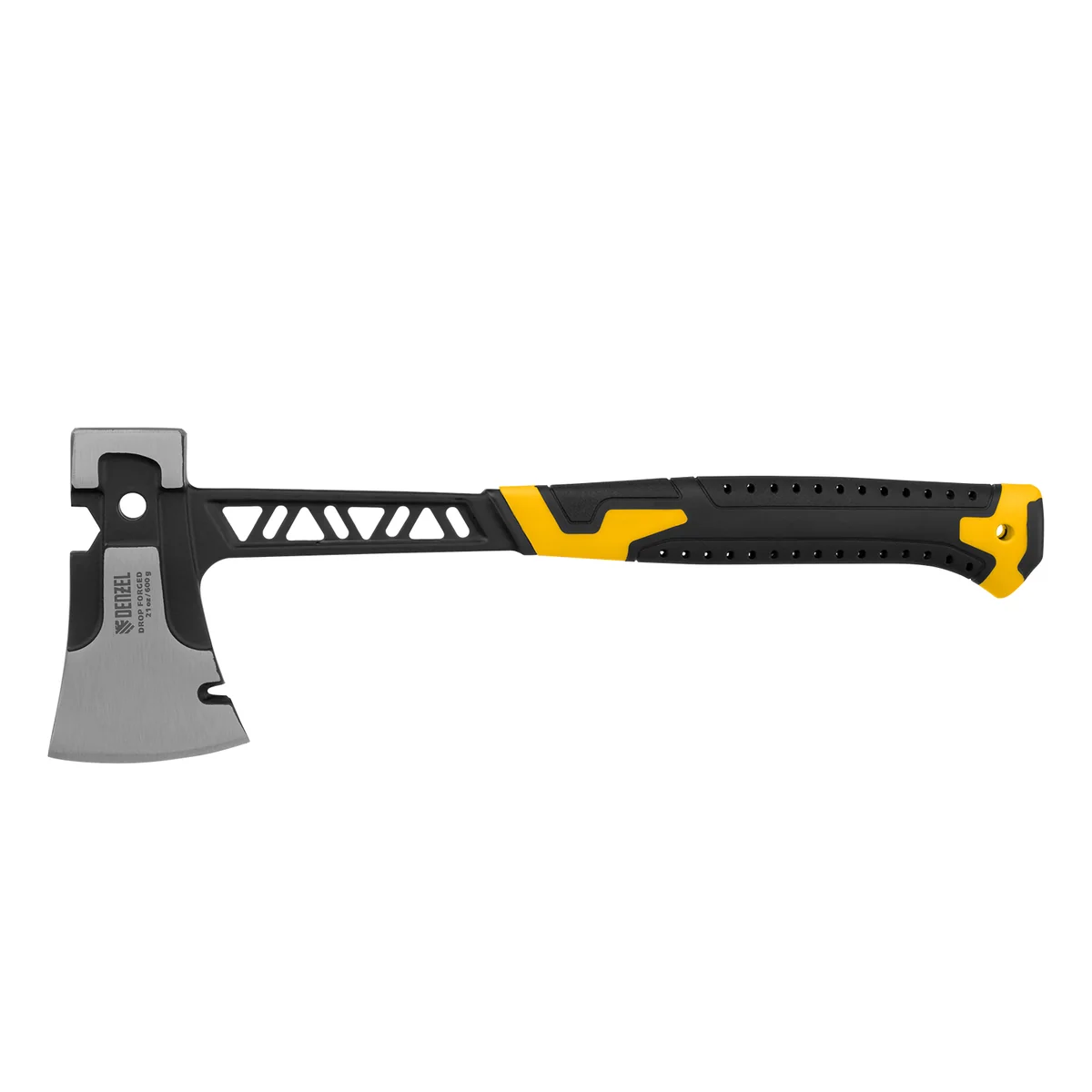 Denzel Топор цельнокованый 600 г, двухкомпонентная обрезиненная рукоятка 21499