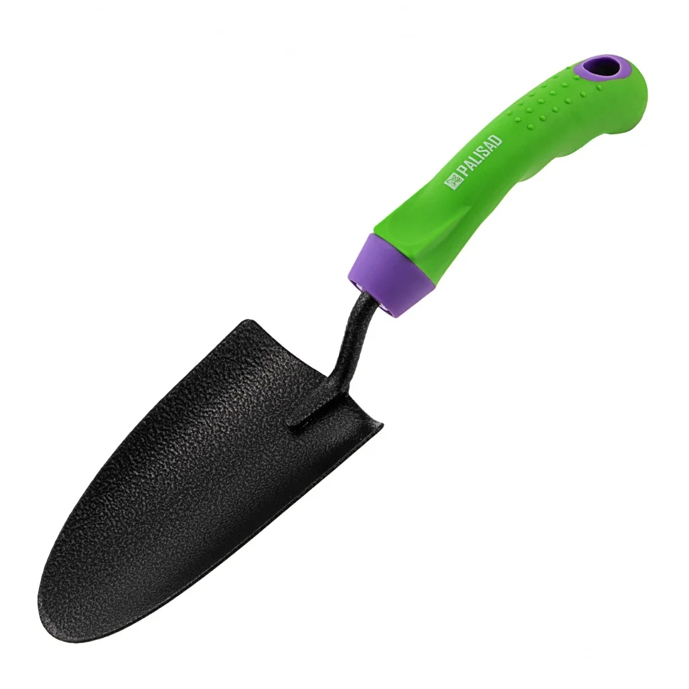 Palisad Совок посадочный широкий, 75 х 325 мм, стальной, обрезиненная эргономичная рукоятка, Era, 62645