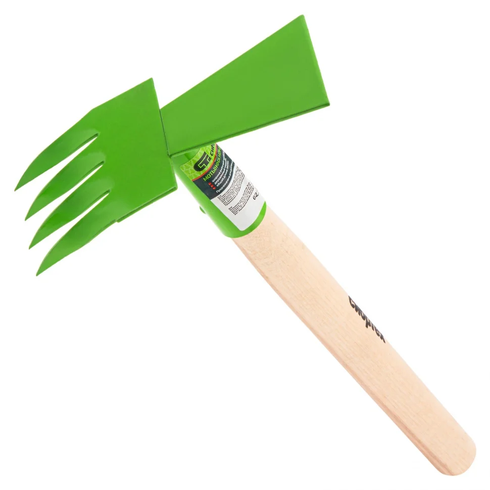 Сибртех Мотыжка комбинированная, 80 х 380 мм, стальная, деревянная рукоятка, Агроном, Россия, 62342