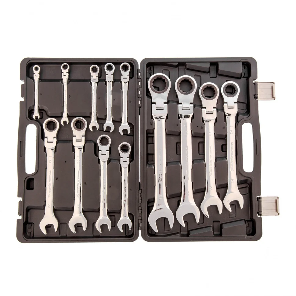 Matrix Набор ключей комбинированных, трещоточных шарнирных 13 шт. 14798