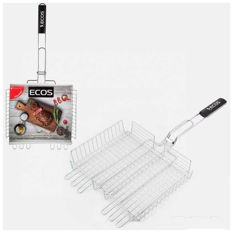 Mallony Решетка для барбекю ECOS RD-102C (глубокая, регулир. глубина, р-р 31х24х5 см, общая длина 65 см). 999606-SK