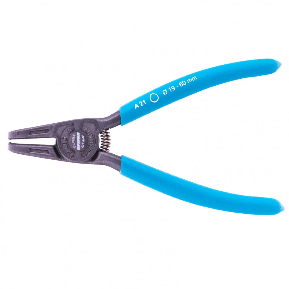 Gross Съемник, 165 мм, для внешних стопорных колец (19-60 мм), изогнутые губки (разжим) 18341