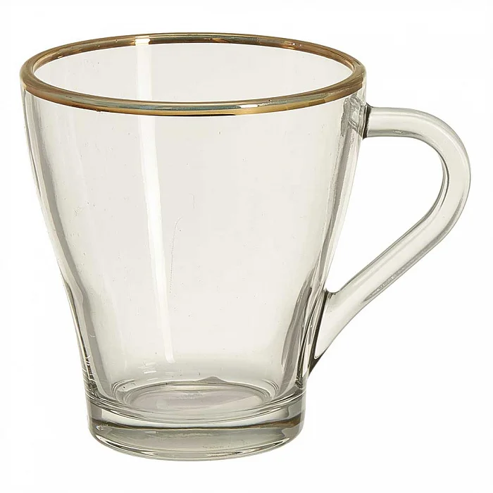 ДЕКОСТЕК Кружка для чая 250 мл (Золотая кайма) 1649-34