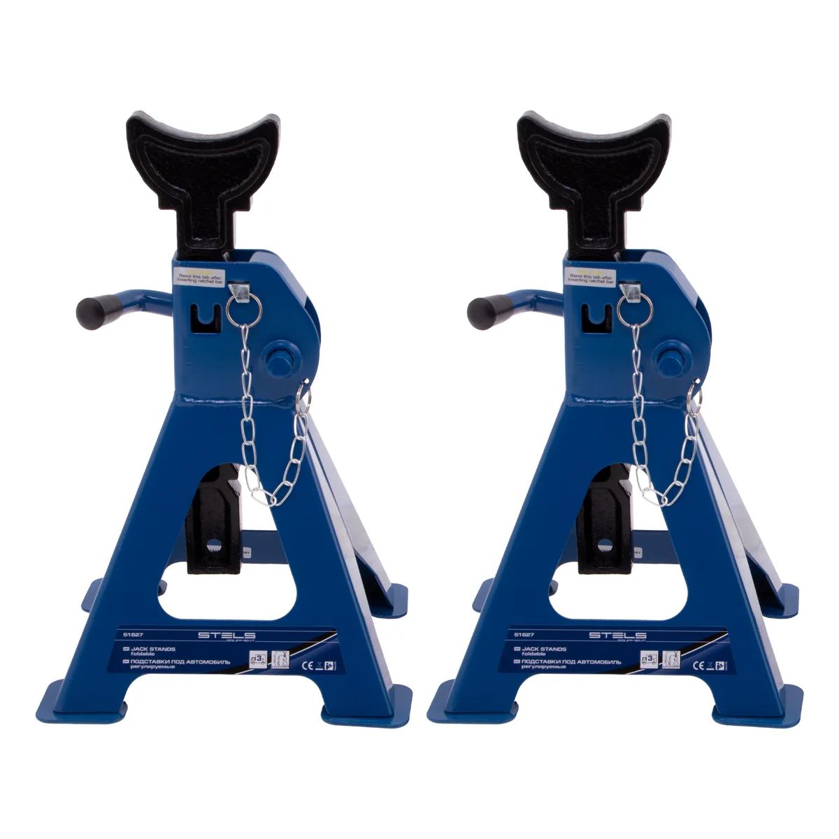 Stels Подставки под автомобиль регулируемые, 3 т, H подъема 280-430 мм, 2 шт, 51627