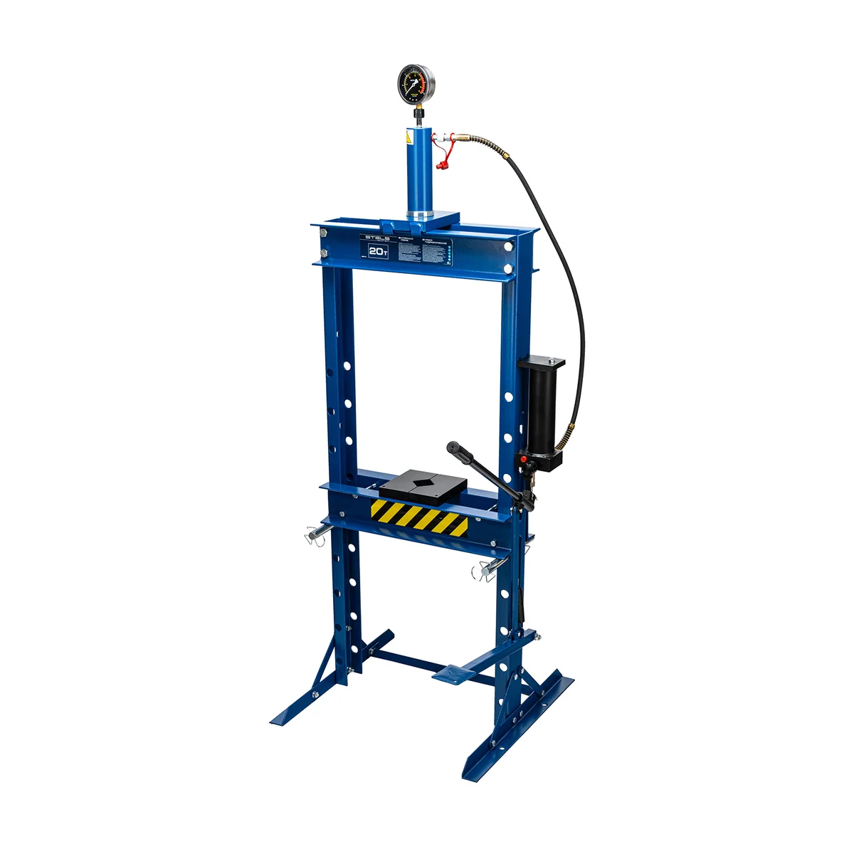 Stels Пресс гидравлический с манометром и педалью, 20 т (комплект из 2 частей) 52314