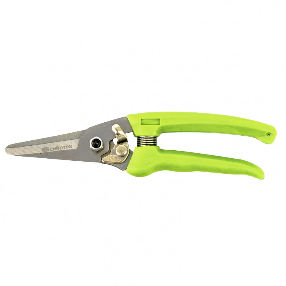 Сибртех Секатор цветочный, 205 мм, пластиковые рукоятки, 60494