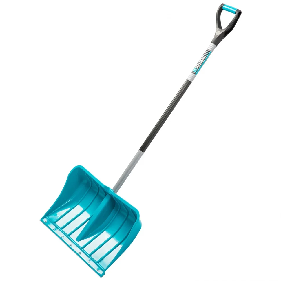 Palisad Лопата для уборки снега пластиковая Luxe, 540 х 375 х 1520 мм, стальной черенок, 615685