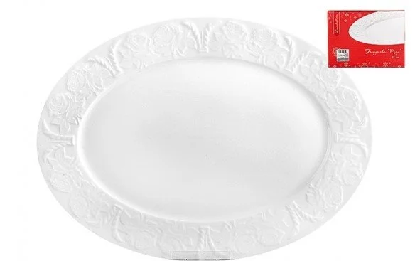 КОРАЛЛ Блюдо овальное 31см Роза LTMG-P0731
