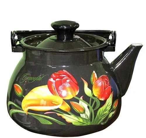 КМК Эмалированный чайник 3,0л. 42104 122/6 коричневый