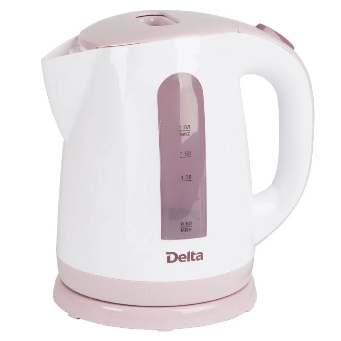 DELTA Электрический чайник DL 1326 белый с сиреневым