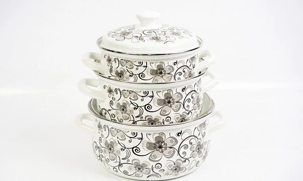 КМК Набор кастрюль (6пр.) Николь белый