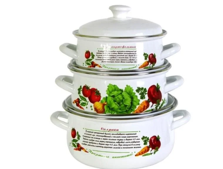 КМК Набор кастрюль (6пр.) Поварской 1 белый