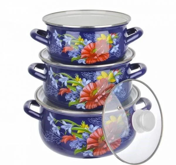 КМК Набор кастрюль (6пр.) Апрель Экстра синий