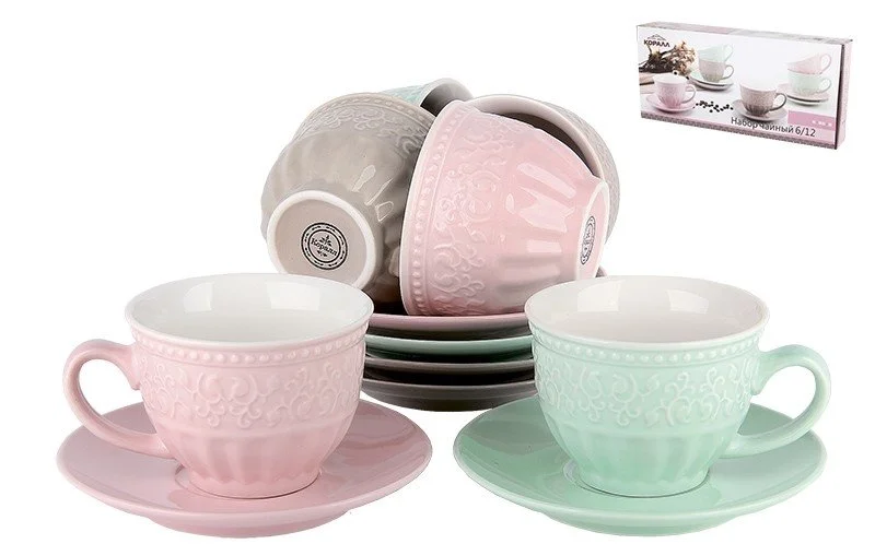 КОРАЛЛ Набор чайный 12 пр. Элегия RX-N17392