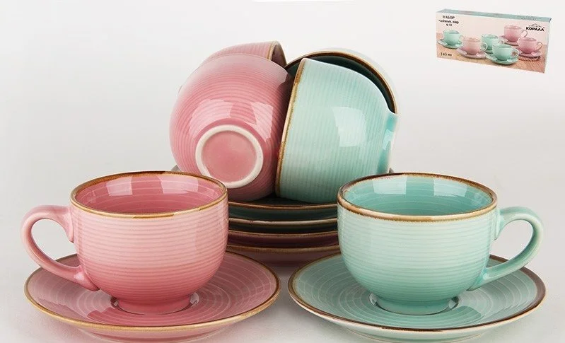 КОРАЛЛ Набор кофейный 12 пр. Лазурный берег 74690014