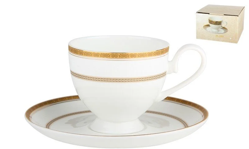 КОРАЛЛ Набор чайный 2 пр. Греческий узор SX-0053