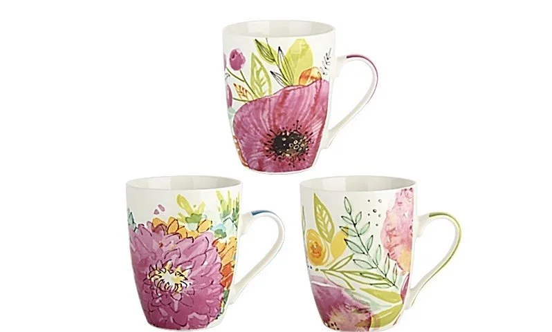 КОРАЛЛ Кружка 340мл. Цветы акварель YQ1693