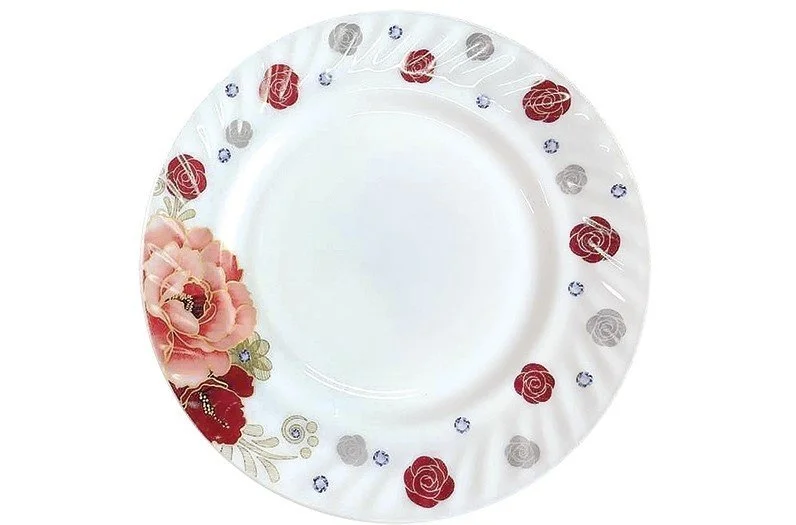 КОРАЛЛ Тарелка обеденная 23см Цветочный бордюр HP90