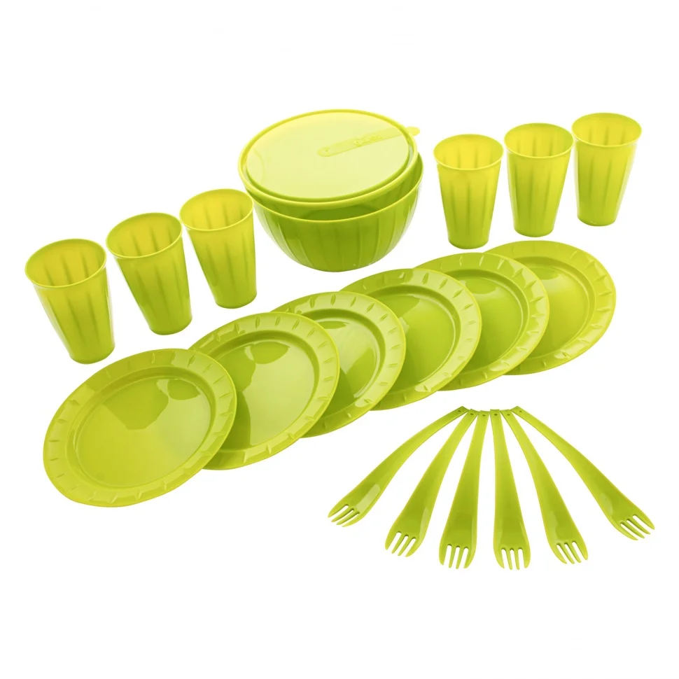 Palisad Набор для пикника на 6 персон, 20 предметов, контейнер 9 л в комплекте, Camping 69451