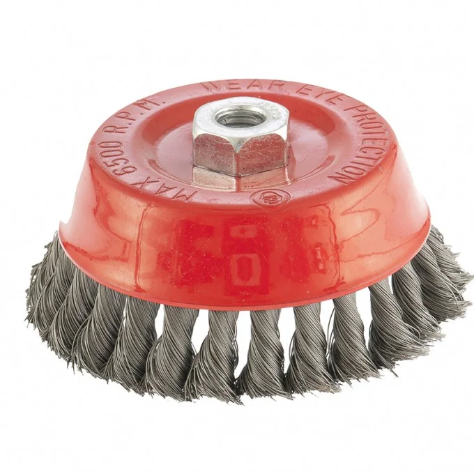 Matrix Щетка для УШМ, 125 мм, М14, "чашка", крученая проволока 0.35 мм 74617