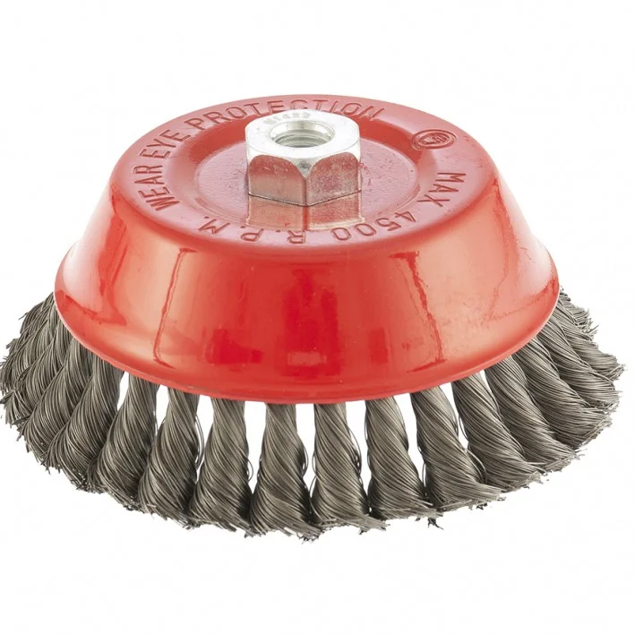 Matrix Щетка для УШМ, 150 мм, М14, "чашка", крученая проволока 0.35 мм 74618