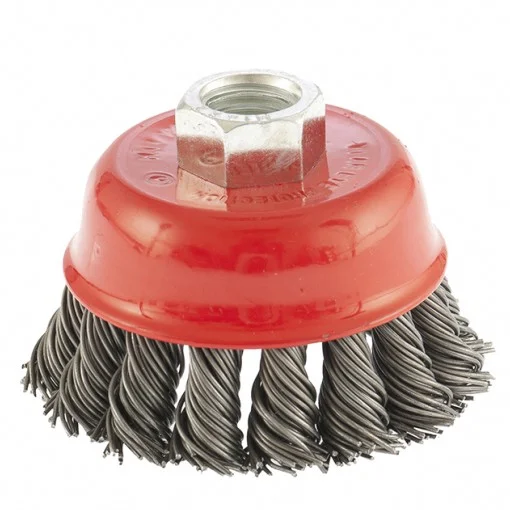 Matrix Щетка для УШМ, 65 мм, М14, "чашка", крученая проволока 0.8 мм 74621