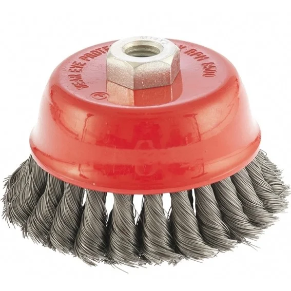 Matrix Щетка для УШМ, 75 мм, М14, "чашка", крученая проволока 0.8 мм 74622