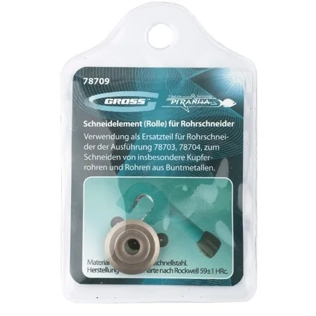Gross Режущий ролик трубореза для артикулов 78703, 78704, 6,2 х 4.8 х 18 мм, для резки труб из нержавеющей стали и из цветных металлов 78709