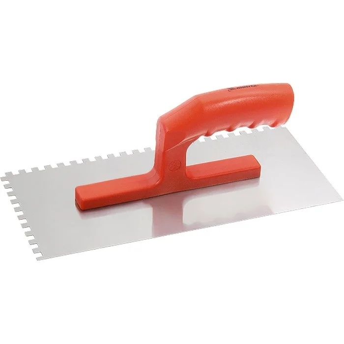 Matrix Гладилка стальная, 280 х 130 мм, зеркальная полировка, пластмассовая ручка, зуб 6 х 6 мм 86775