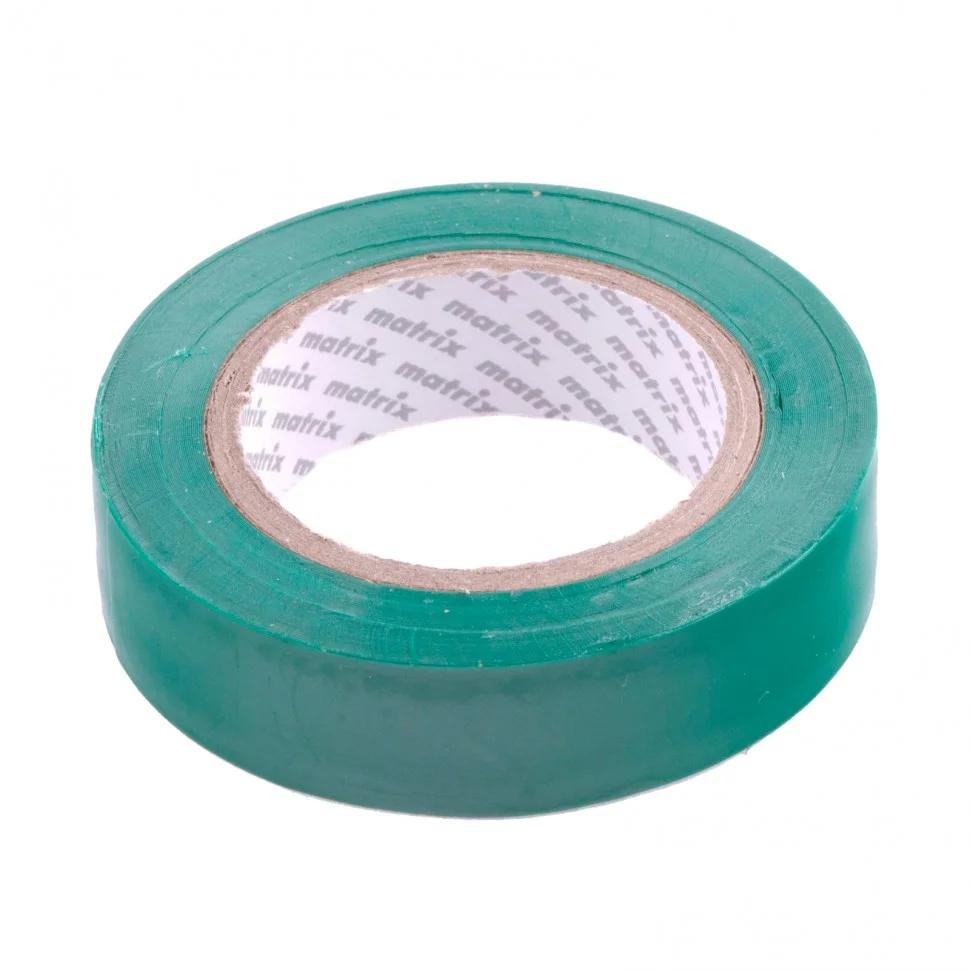 Matrix Изолента ПВХ, 15 мм х 10 м, зеленая, 150 мкм 88774