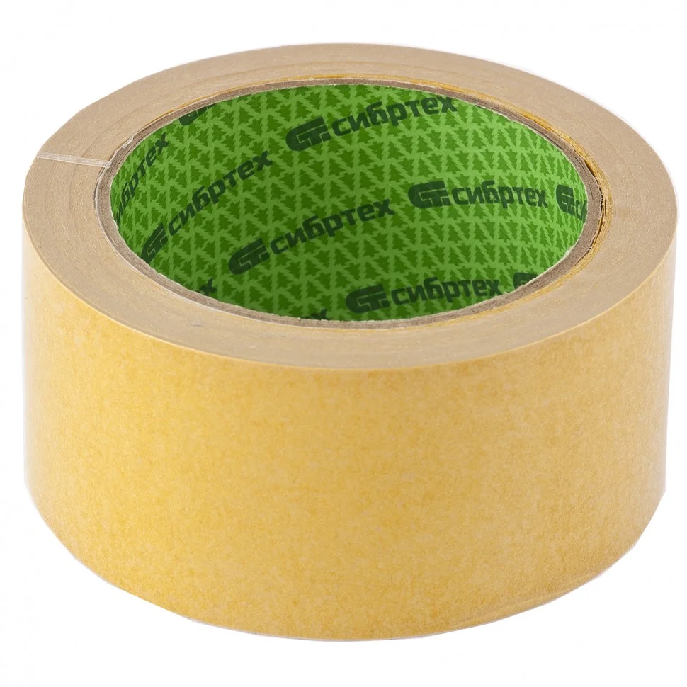 Сибртех Лента клейкая двусторонняя, 50 мм х 10 м, на полипропиленовой основе 88808