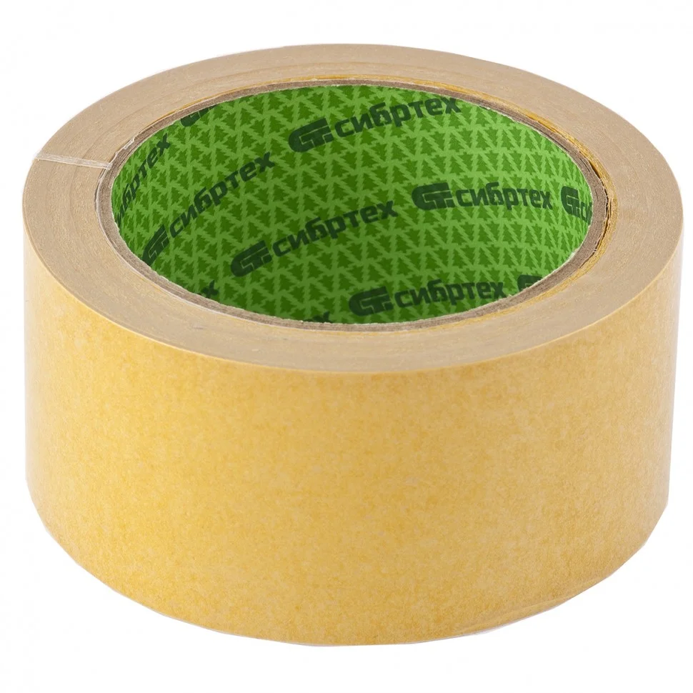 Сибртех Лента клейкая двусторонняя, 50 мм х 5 м, на полипропиленовой основе 88713