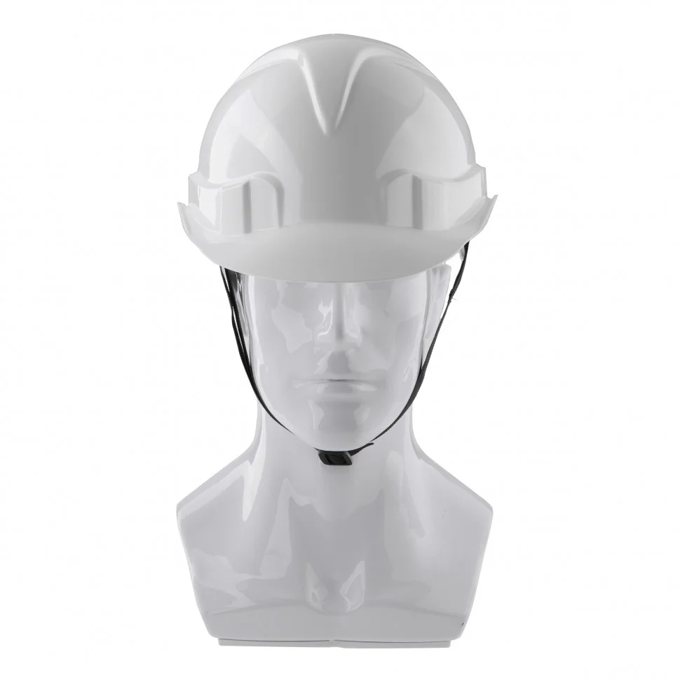 Сибртех Каска защитная с храповым механизмом, Европласт, белая Россия 89109