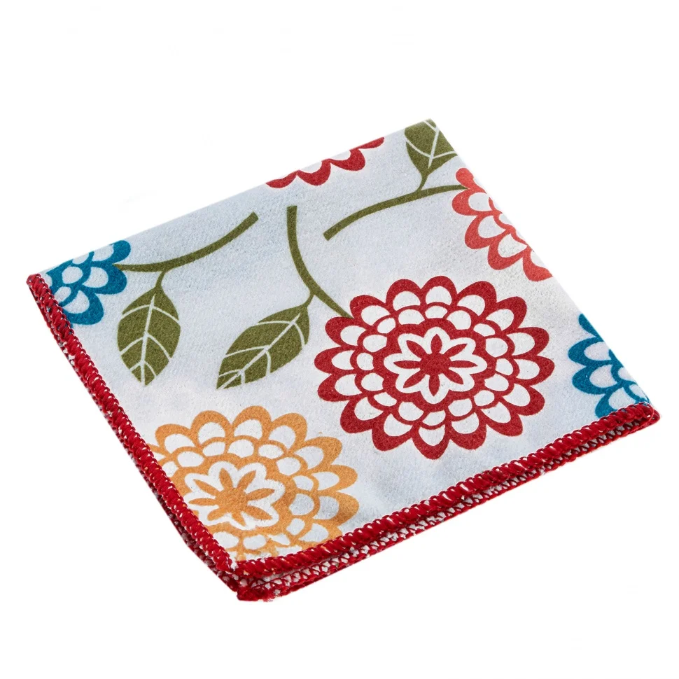 Palisad Салфетка из микрофибры универсальная, 300 х 300 мм, с цветами, Home 923435