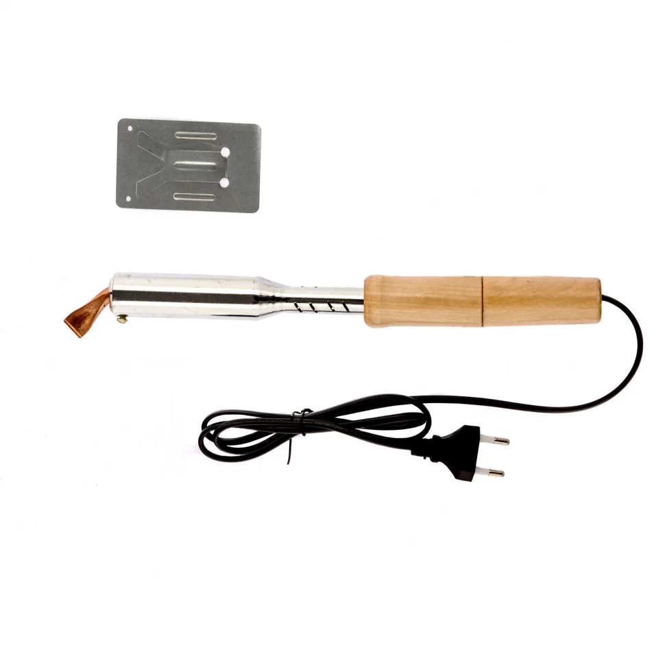 Sparta Паяльник электрика с ручкой из дерева, 100 Вт, 220 В 913104