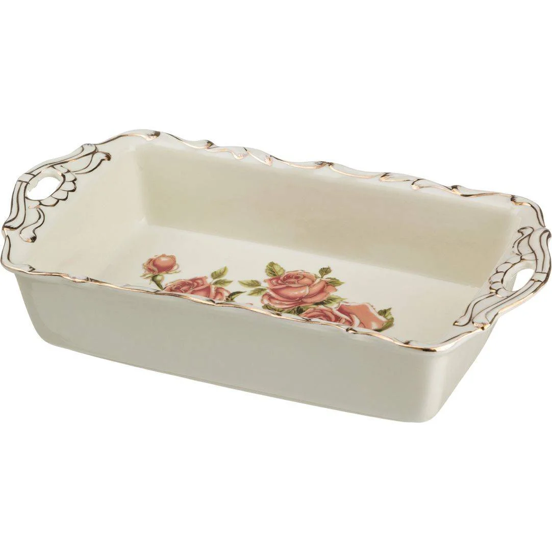 Lefard Блюдо Шубница Корейская Роза 28*15 См Высота=6 См 126-533